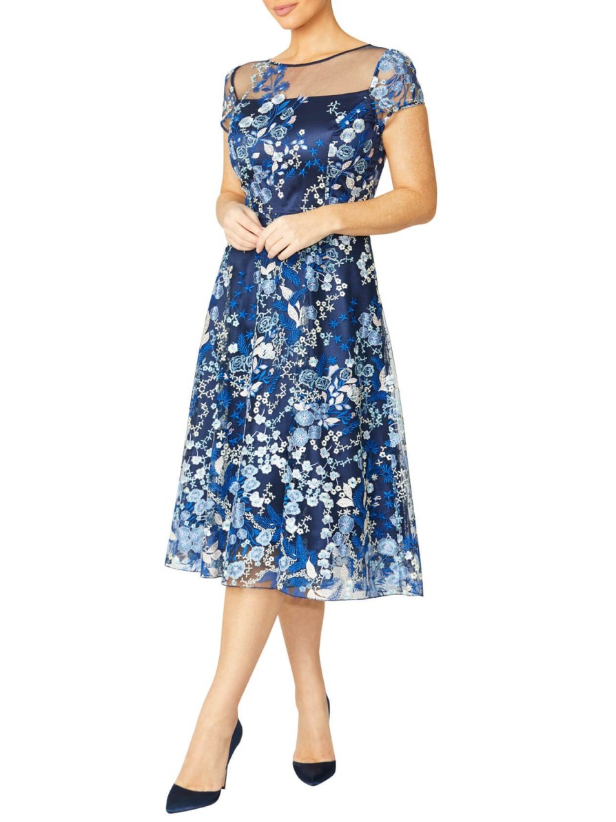 Sale | Anthea Crawford Leila Navy A-Line Dress Blue