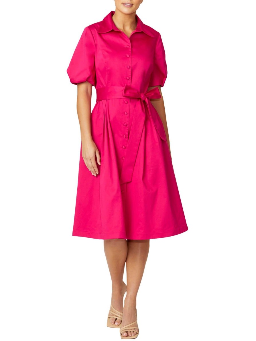 Mother Of The Bride | Anthea Crawford Simone Shirtdress Cerise