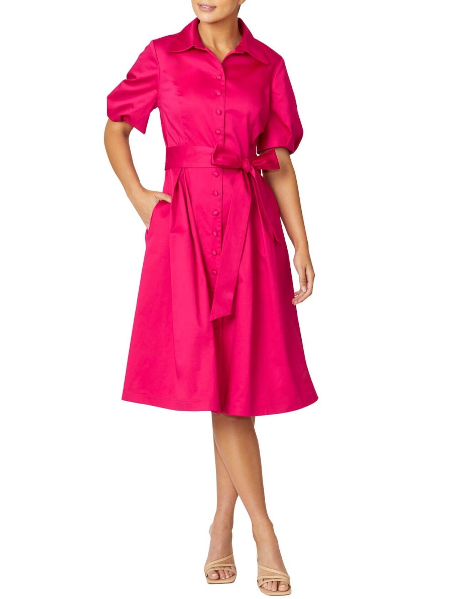 Mother Of The Bride | Anthea Crawford Simone Shirtdress Cerise