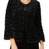 Sale | Anthea Crawford Estelle Faux Fur Jacket Black