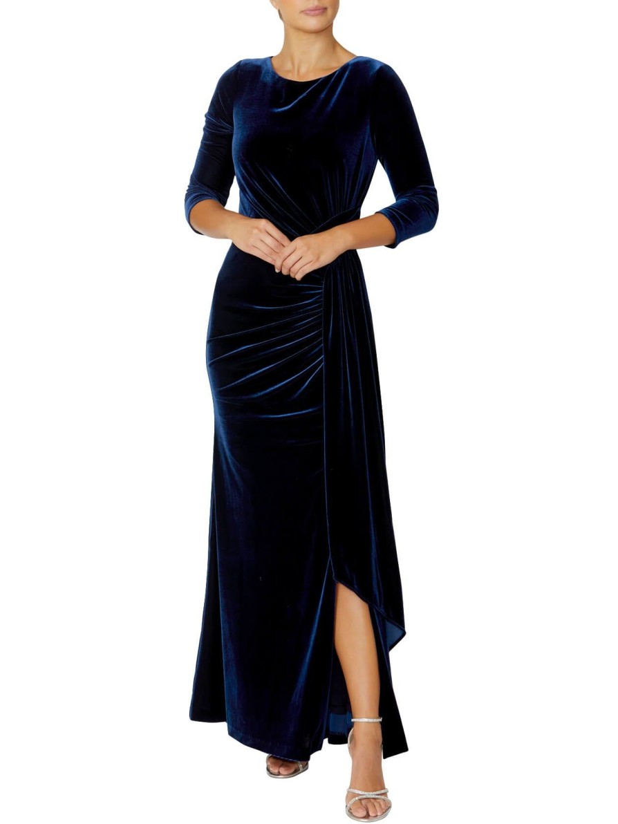 Mother Of The Bride | Anthea Crawford Peyton Velour Gown Sapphire