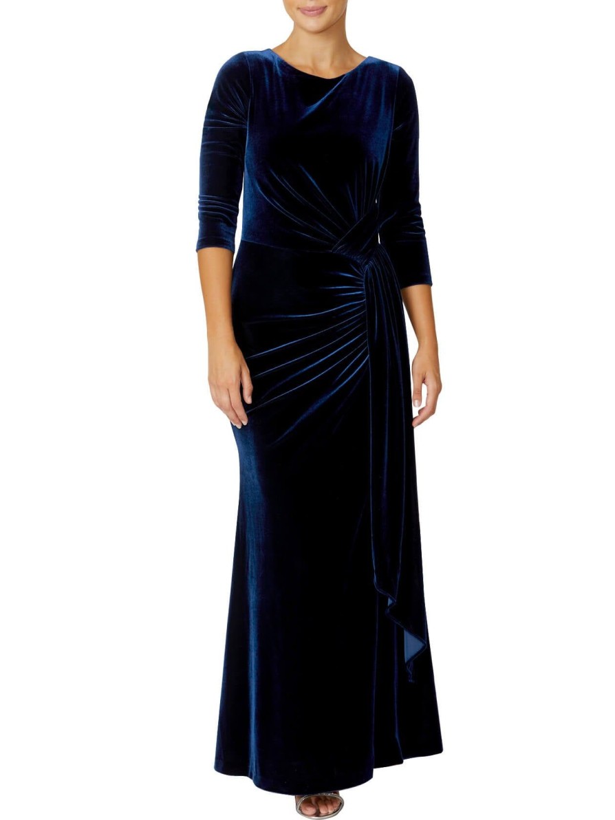 Mother Of The Bride | Anthea Crawford Peyton Velour Gown Sapphire