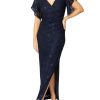 Sale | Anthea Crawford Ella Stretch Lace Gown Navy