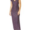 Sale | Anthea Crawford Stella Stretch Lace Gown Violet