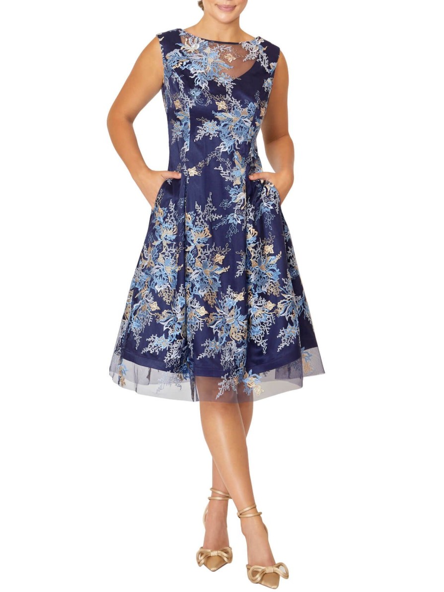 Sale | Anthea Crawford Ophelia A-Line Dress Blue