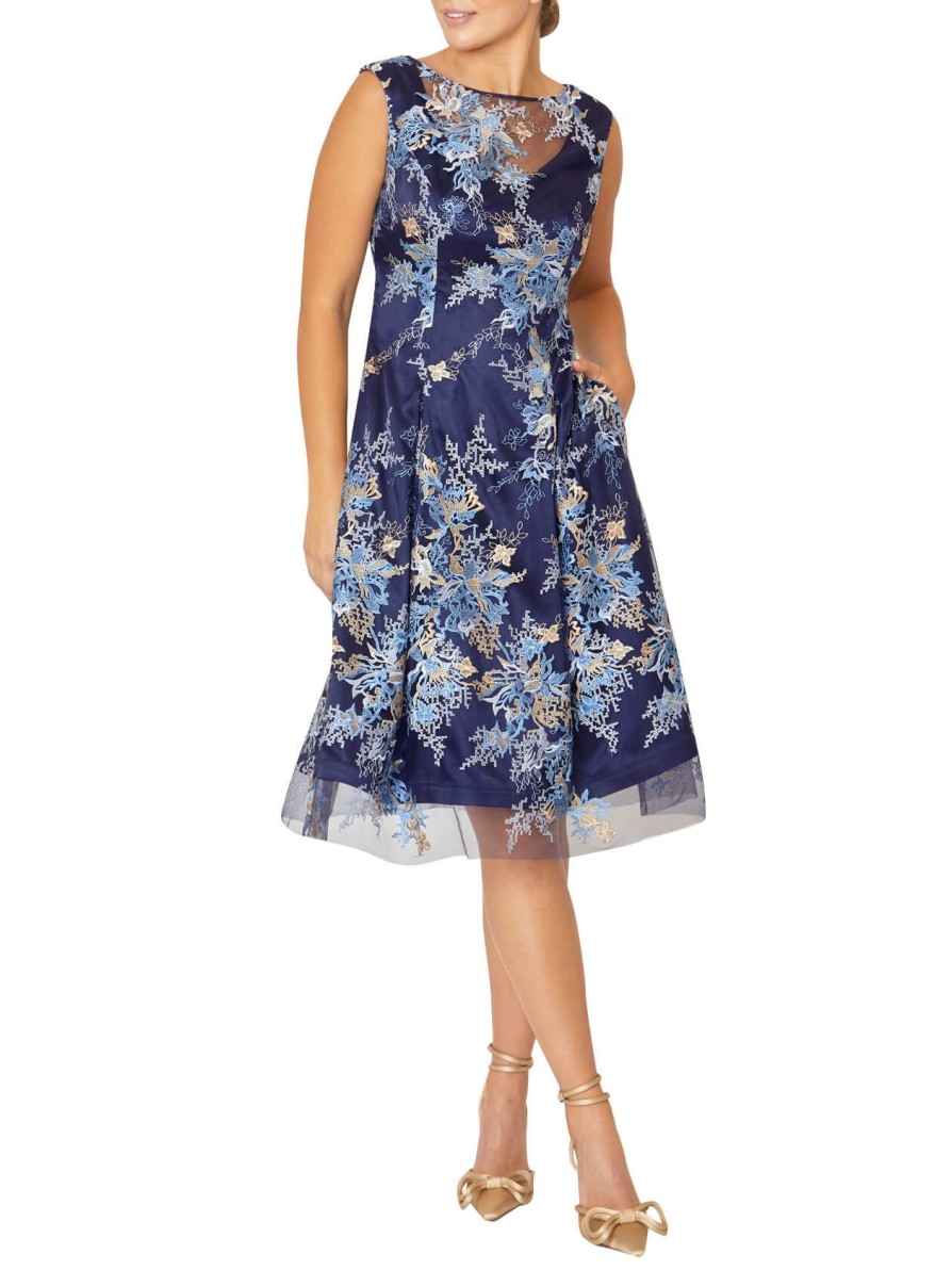 Sale | Anthea Crawford Ophelia A-Line Dress Blue