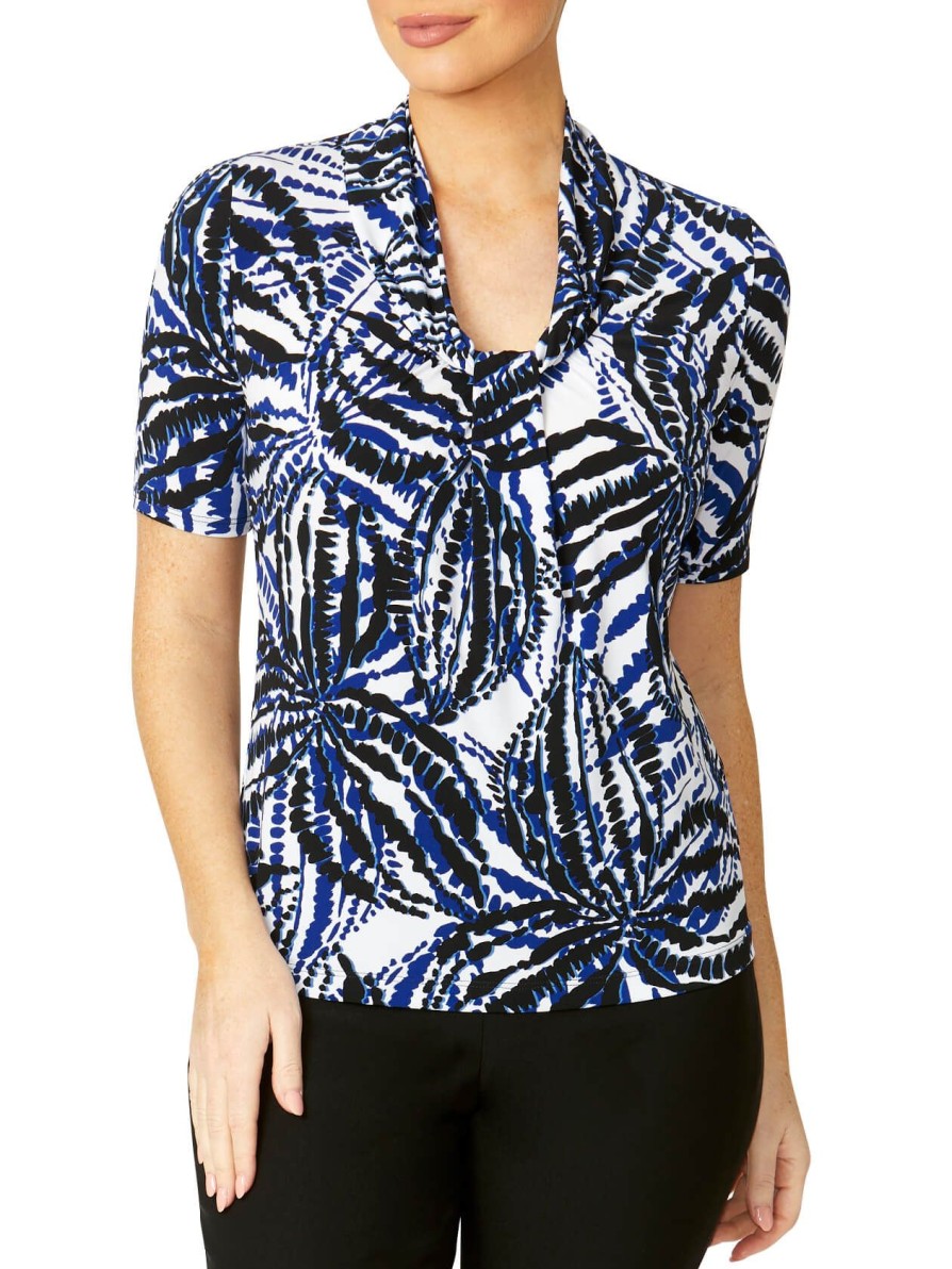 Sale | Anthea Crawford Roma Print Jersey Top Palm