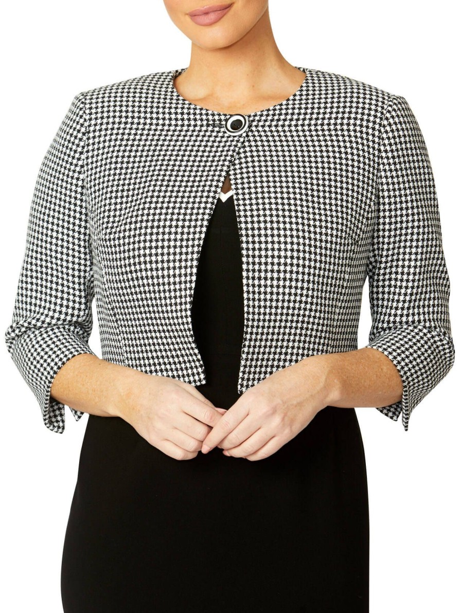 Sale | Anthea Crawford Jackie Single Button Jacket Houndstooth