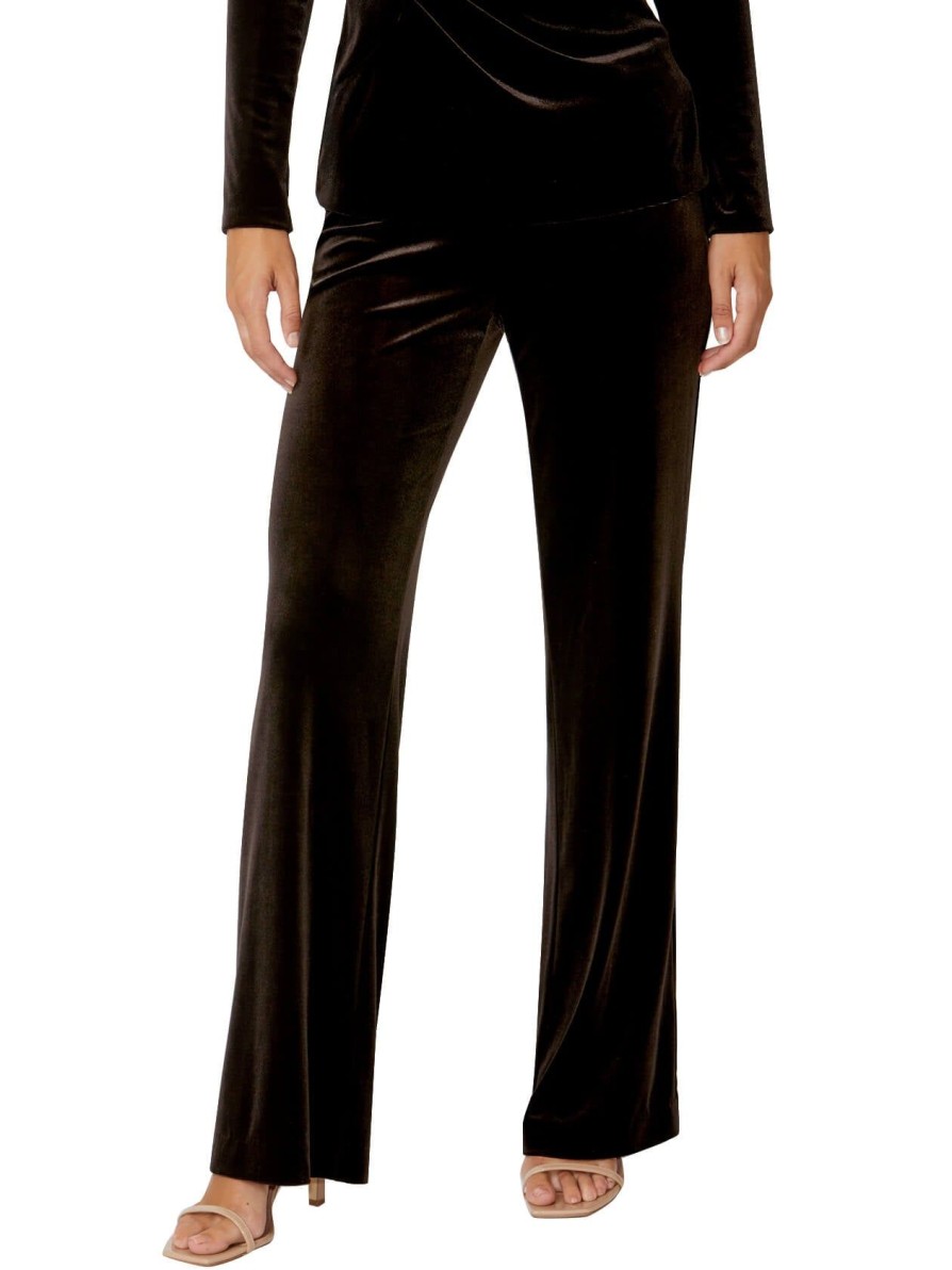 Pants | Anthea Crawford Regina Velour Pant Brown