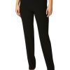 Pants | Anthea Crawford Crepe Straight Leg Pant Black