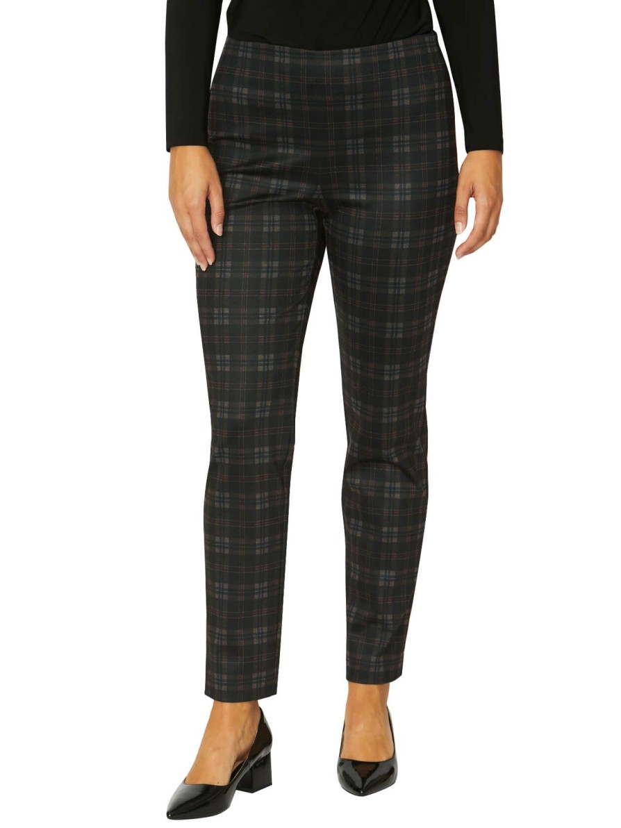 Sale | Anthea Crawford Anna Brown Ponti Pant Check