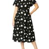 Sale | Anthea Crawford Annie Spot Cotton Dress Black Spot