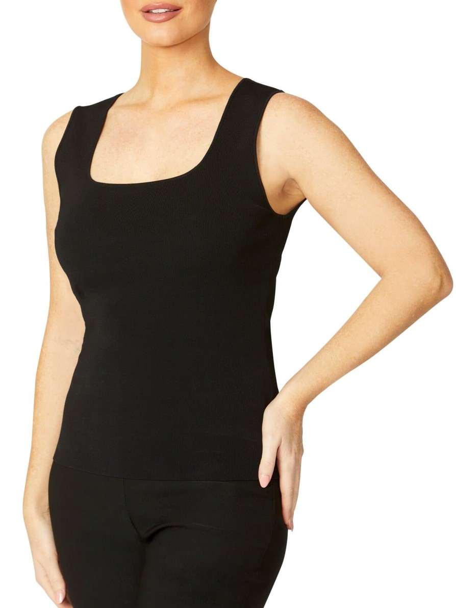 Tops | Anthea Crawford Milano Knit Tank Top Black