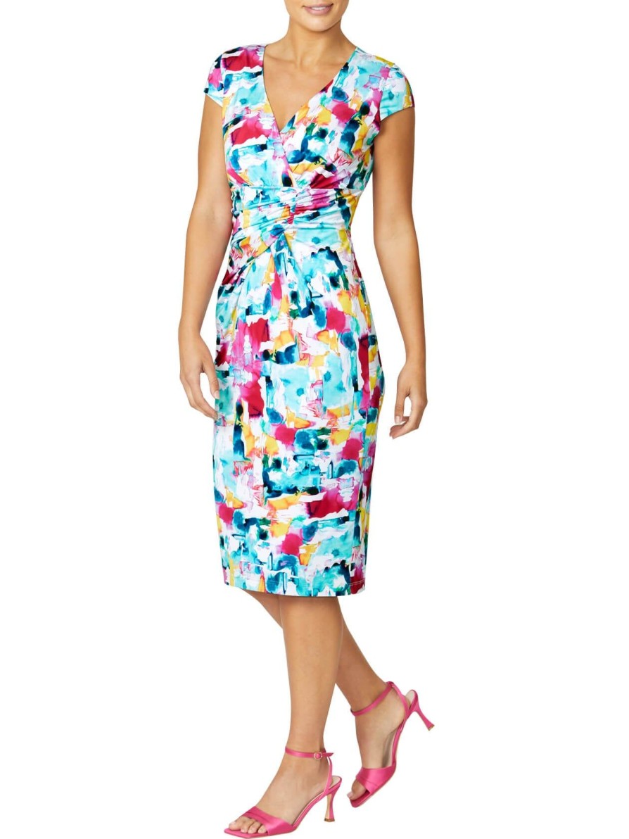 Sale | Anthea Crawford Emelynn Jersey Dress Watercolour