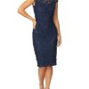 Mother Of The Bride | Anthea Crawford Heidi Embroidered Shift Dress Navy