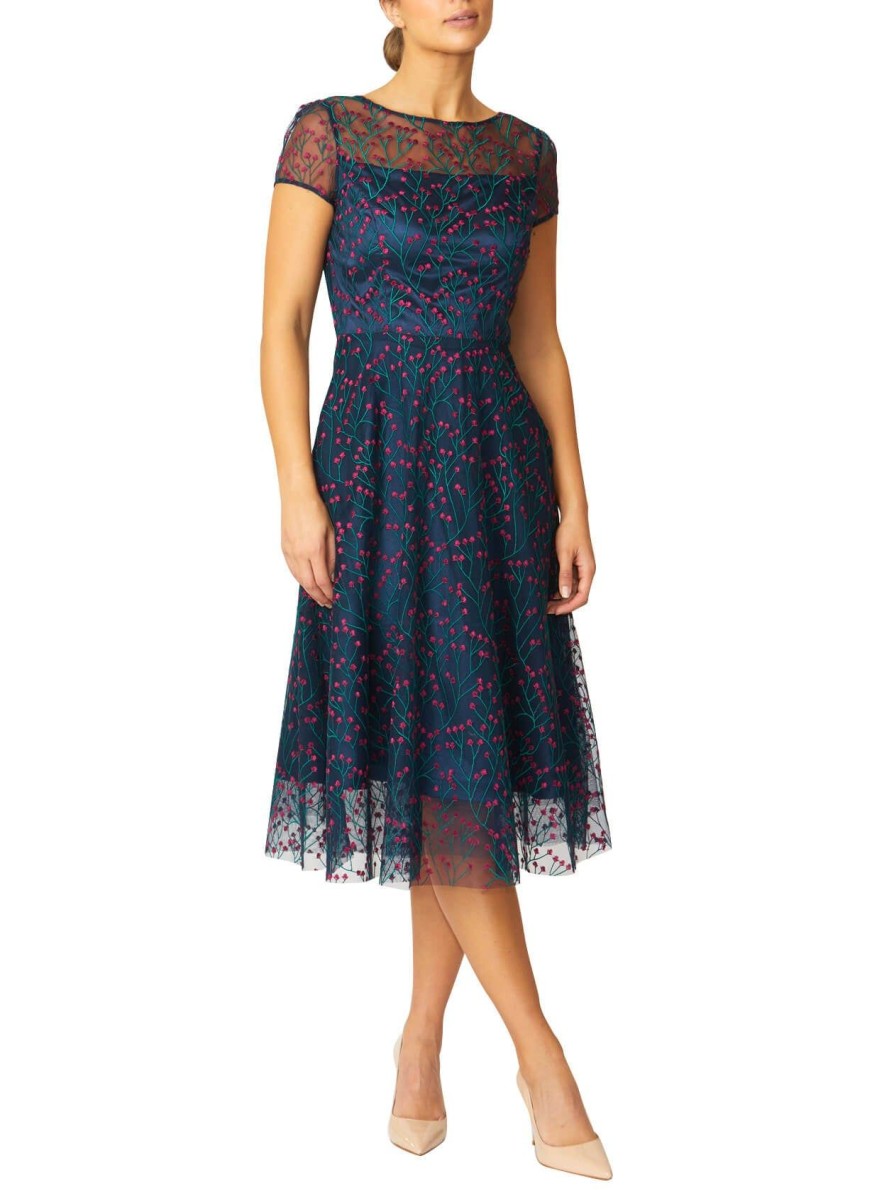 Sale | Anthea Crawford Leila A-Line Dress Navy