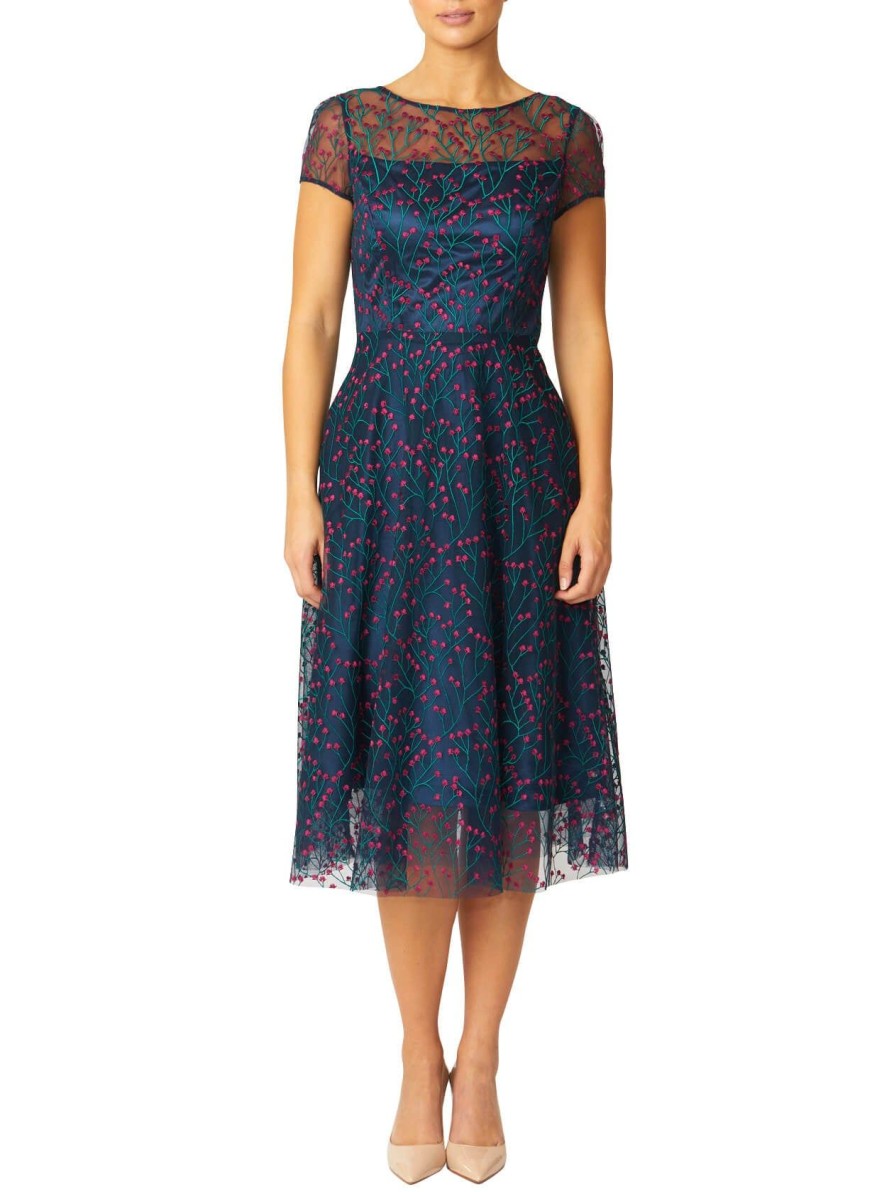 Sale | Anthea Crawford Leila A-Line Dress Navy