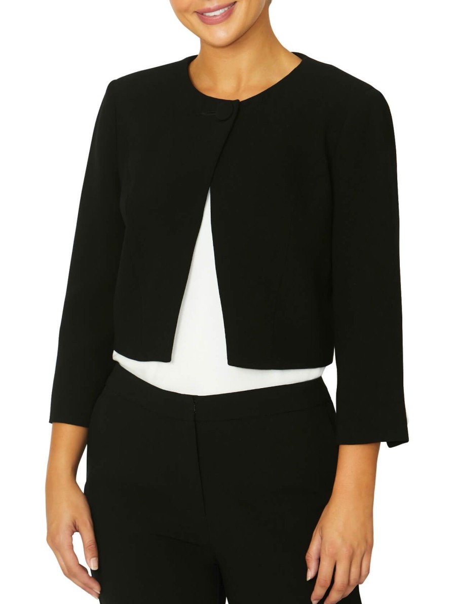 Coats & Jackets | Anthea Crawford Crepe Single Button Jacket Black