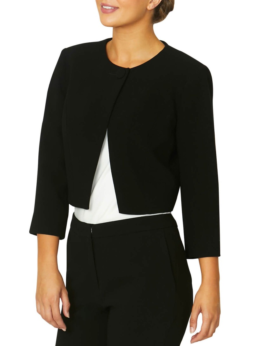 Coats & Jackets | Anthea Crawford Crepe Single Button Jacket Black