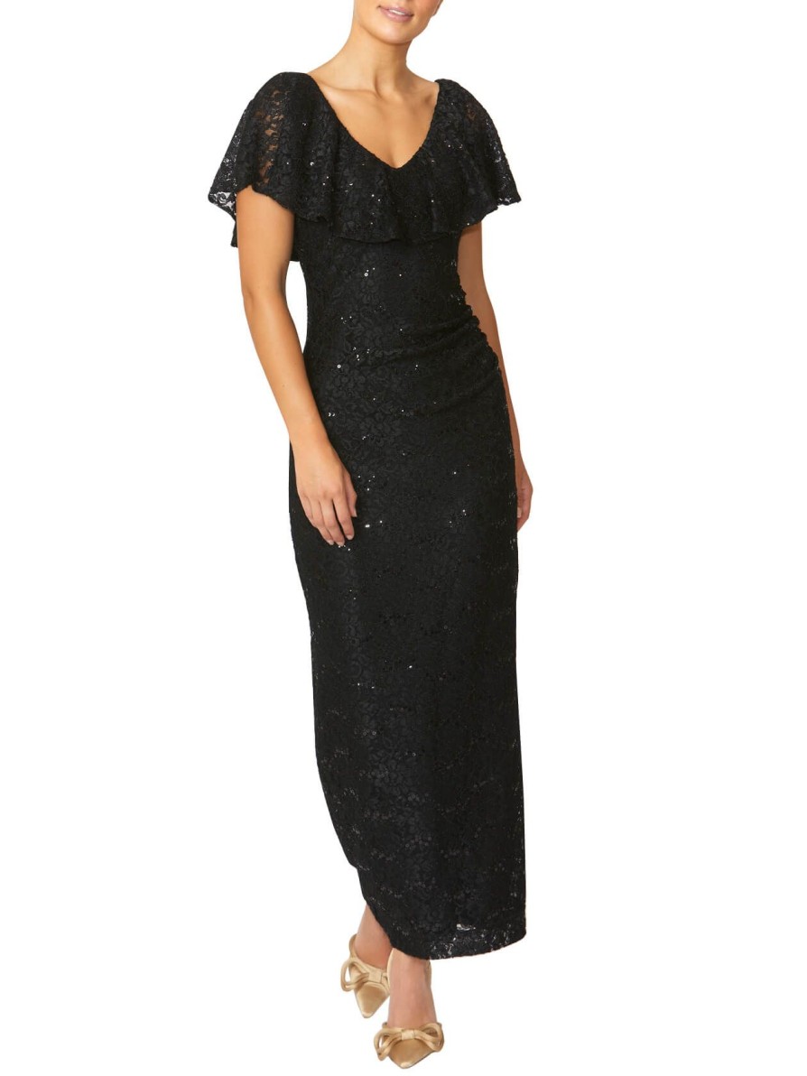 Mother Of The Bride | Anthea Crawford Trudy Sequin Lace Gown Black