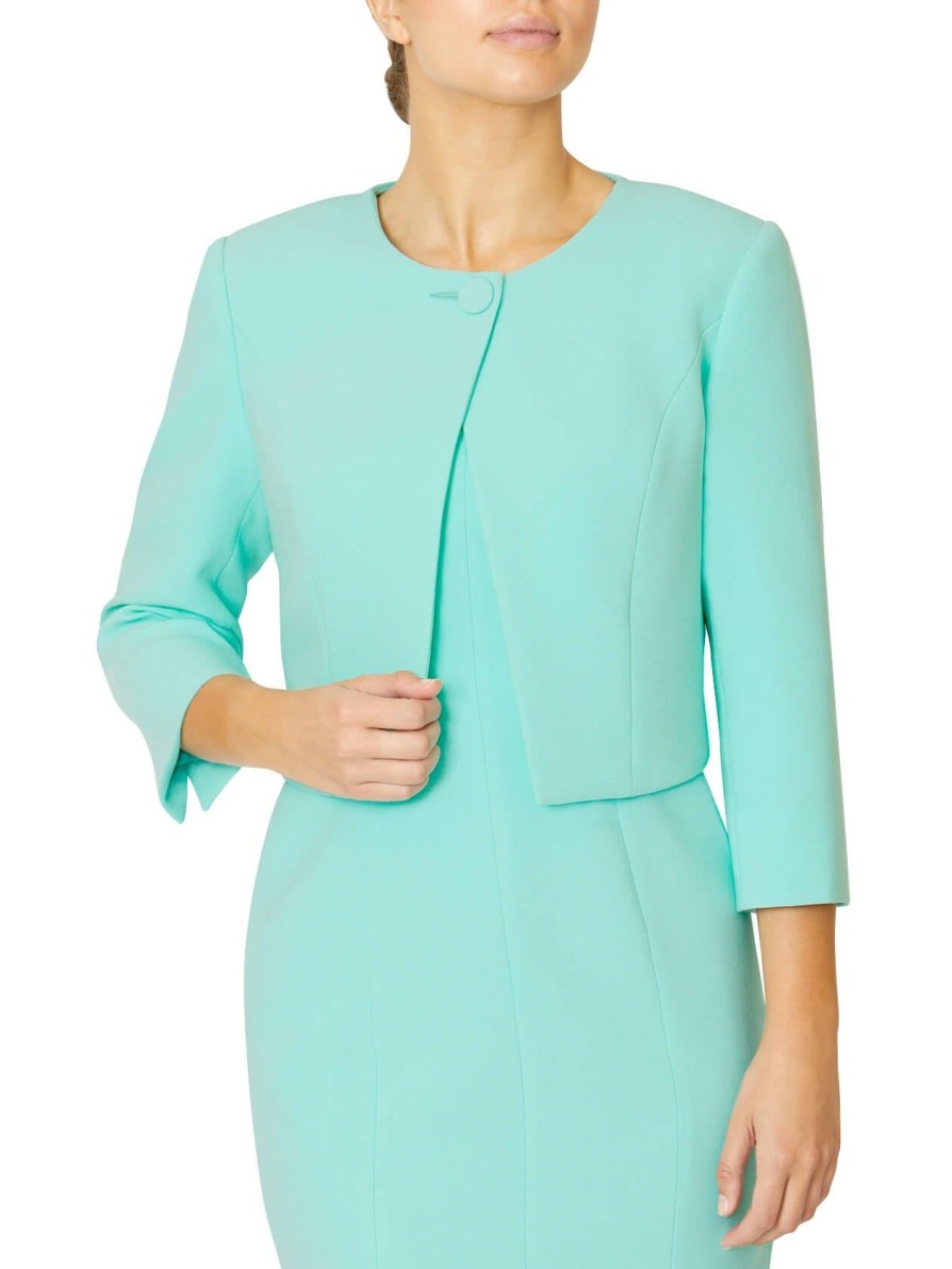 Sale | Anthea Crawford Jackie Single Button Jacket Misty Blue