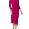 Sale | Anthea Crawford Loren Pink Jersey Dress Fuchsia