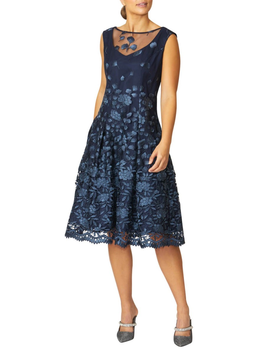 Sale | Anthea Crawford Titania A-Line Dress Navy