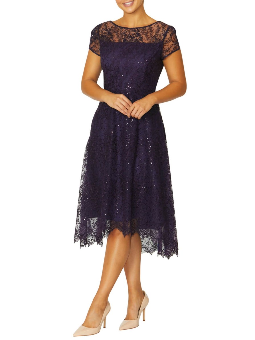 Mother Of The Bride | Anthea Crawford Stellar A-Line Dress Aubergine