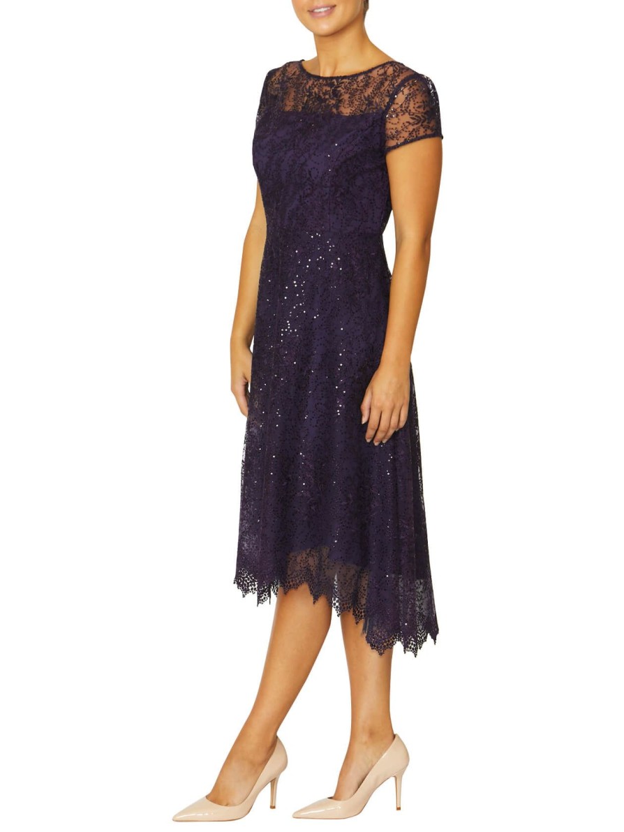 Mother Of The Bride | Anthea Crawford Stellar A-Line Dress Aubergine