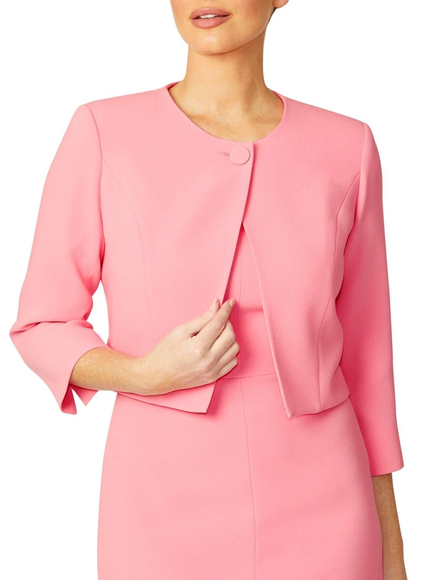 Sale | Anthea Crawford Jackie Pink Single Button Jacket Geranium