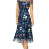 Mother Of The Bride | Anthea Crawford Leila Floral A-Line Dress Navy